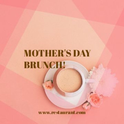 Instagram Post Video Template for a Mother's Day Brunch at a Restaurant 3871