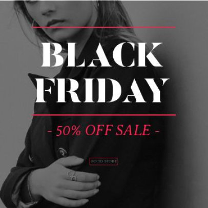 Minimal Instagram Post Video Template for a Black Friday Sale 3784