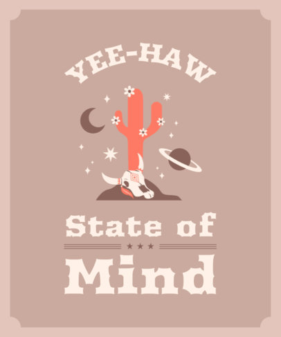 T-Shirt Design Maker Featuring a Space Cowboy Aesthetic