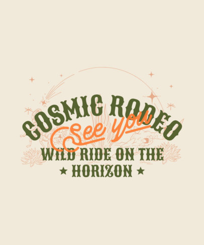 Quote T-Shirt Design Maker Featuring a Space Cowboy Aesthetic