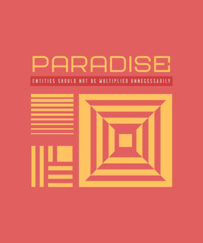 T-Shirt Design Template Featuring Abstract Graphics and a Quote