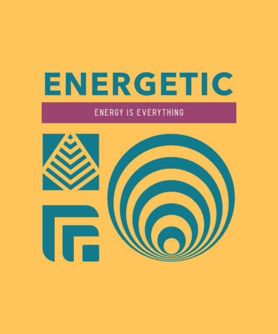 Trendy T-Shirt Design Maker Featuring Abstract Graphics and Text