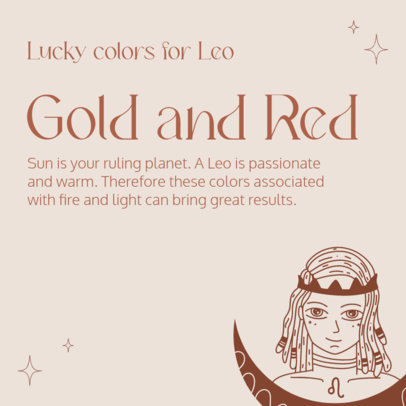 Instagram Post Design Maker for a Leo Horoscope With a Carousel Layout