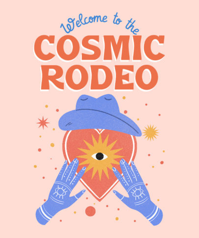 T-Shirt Design Generator with a Cosmic Rodeo Graphic 4182a