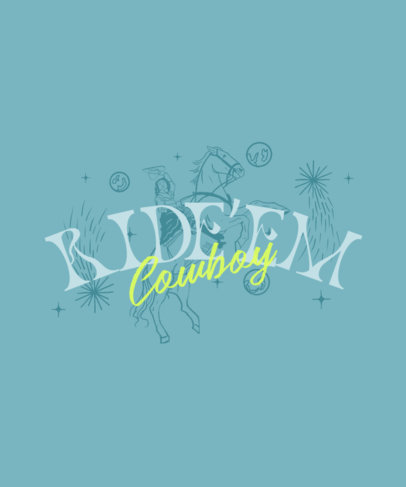 T-Shirt Design Maker Featuring a Quote About Space Cowboys