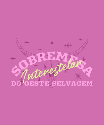 T-Shirt Design Creator With a Western-Inspired Quote in Portuguese