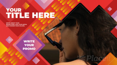 Slideshow Video Creator Featuring Colorful Shapes Transitions