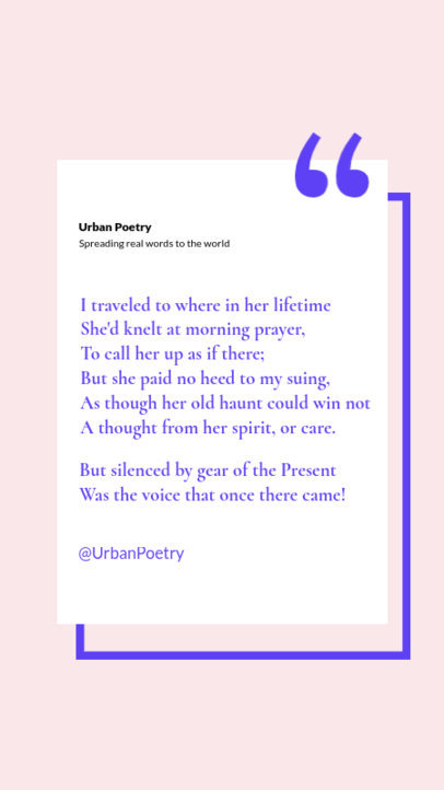 Instagram Story Maker Featuring Poem Fragments 4600-el1