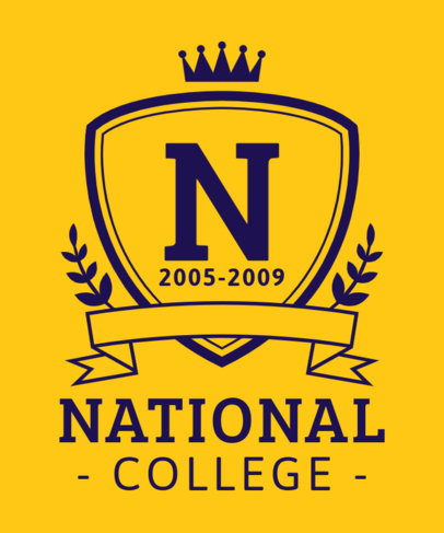 T-Shirt Design Generator Featuring a Varsity Team Emblem