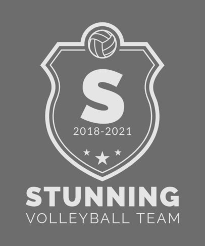 T-Shirt Design Creator for a College Volleyball Team 