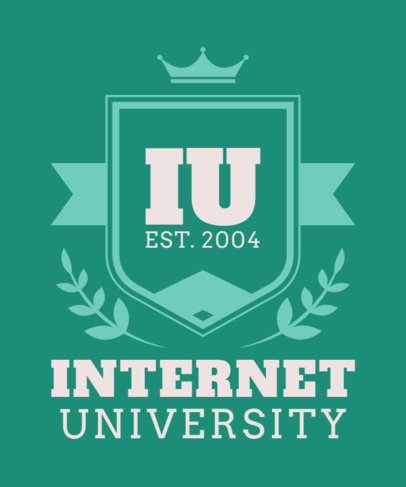 Sports T-Shirt Design Template Featuring a Heraldic Spikelet Graphic for a Team