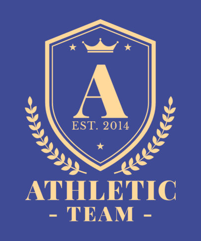 Varsity-Inspired T-Shirt Design Maker Featuring Heraldic Symbols 