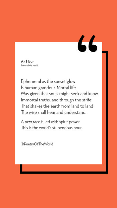 Instagram Story Template for Poetry Enthusiasts 4600a-el1
