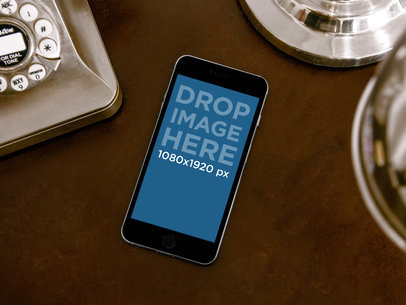 Black iPhone 6 Plus At Vintage Office