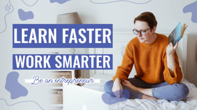 YouTube Thumbnail Design Template With Learning Tips for Entrepreneurs