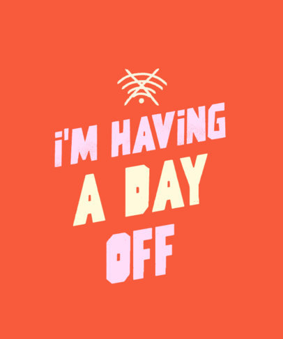 T-Shirt Design Template Featuring a Digital Detox Quote