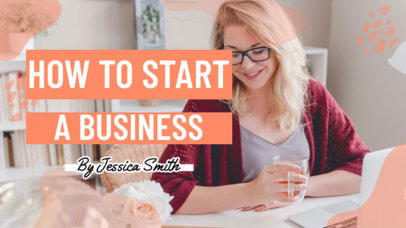 YouTube Thumbnail Design Template With Business Tips for New Entrepreneurs