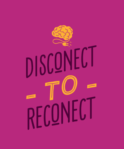 T-Shirt Design Maker With Quotes Encouraging to Leave Social Media