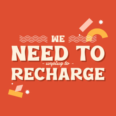 Quote Instagram Post Creator About Social Media Unplugging 4197j