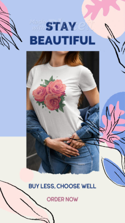 Instagram Story Video Maker for a POD Store with Animated Illustrations