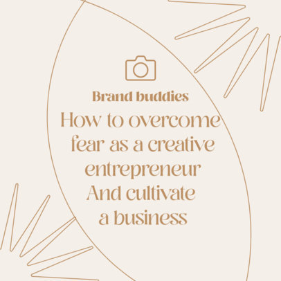 Instagram Post Maker Featuring an Entrepreneurship Quote with an Illustrated Background