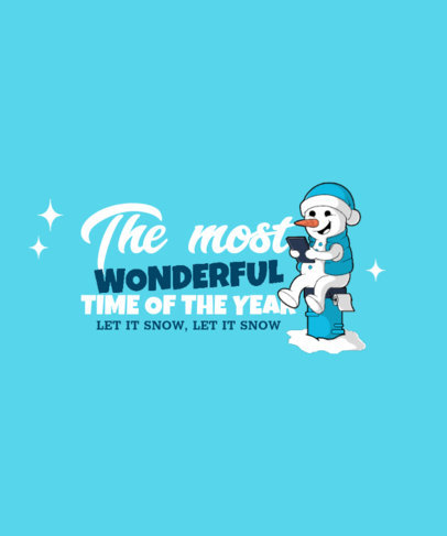 Xmas-Themed T-Shirt Design Creator with a Friendly Snowman Graphic