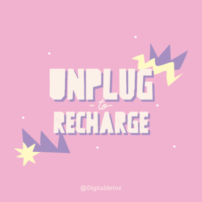 Instagram Post Generator Inviting to Take a Break from Social Media