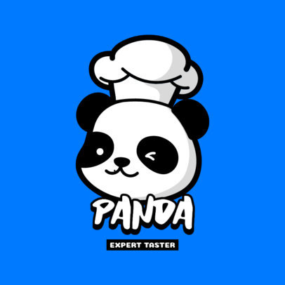 Logo Generator for a Foodie Vlogger Featuring an Illustrated Chef Panda