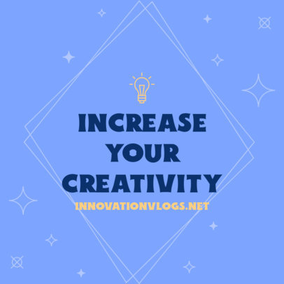 Instagram Post Template Featuring a Tip to Boost Creativity