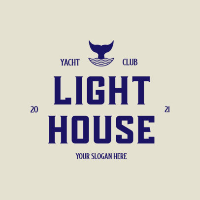Logo Maker for a Yacht Club with a Nautical Graphic