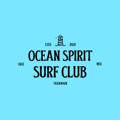 Surf Club Logo Maker with a Lighthouse Graphic