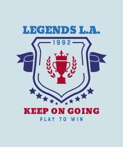 Varsity-Style T-Shirt Design Generator Featuring a Trophy