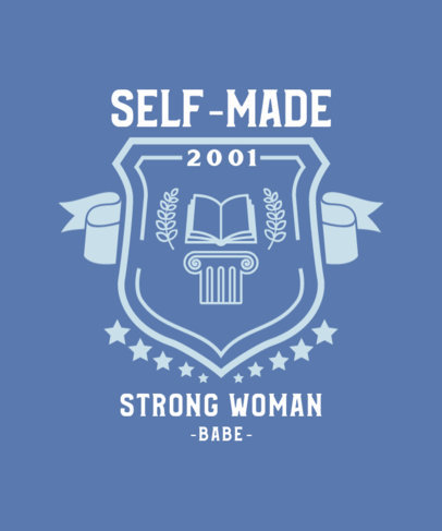 T-Shirt Design Creator with a Varsity Style for a Bold Woman 4198j