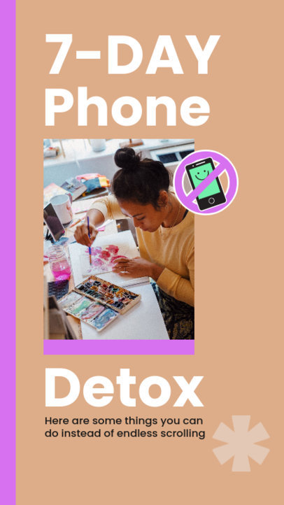 Facebook Story Generator to Talk About Digital Detoxing