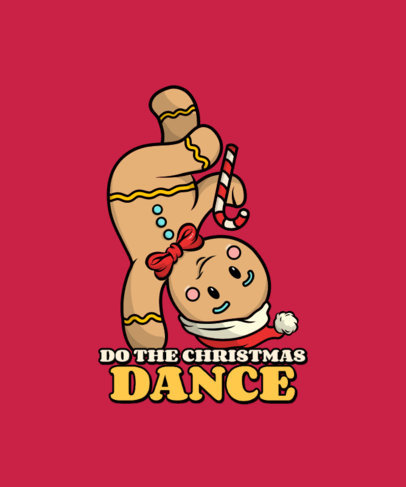 Funny T-Shirt Design Generator Featuring a Gingerbread Cookie