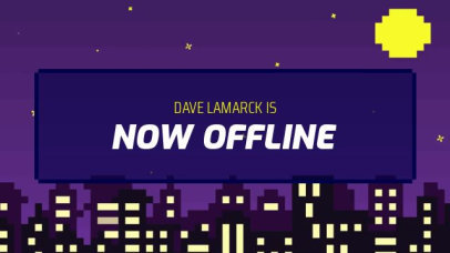 Twitch Offline Screen Video Maker With an 8-Bit Style and City Graphics