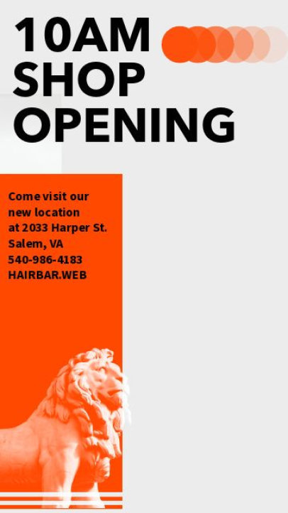 Instagram Story Video Creator Inviting People to Visit a Store 3843