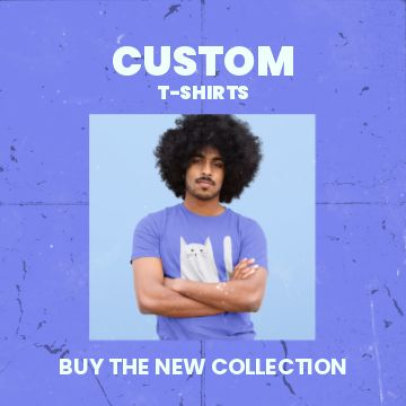 Instagram Post Video Creator to Promote a Brand of Custom T-Shirts 3865