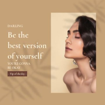 Instagram Post Video Maker Featuring an Uplifting Quote 3818