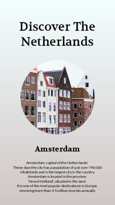 Instagram Story Video Template with Information About a Touristic City