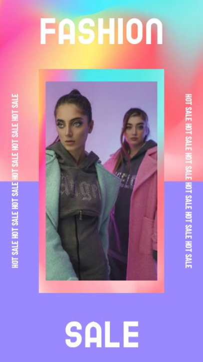 Instagram Story Video Maker for a Fashion Sale Featuring Bold Animated Fonts 3844