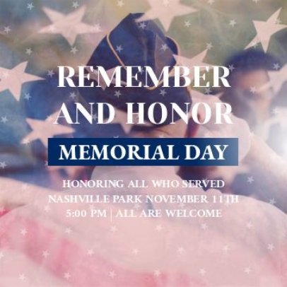 Instagram Post Video Creator With a Memorial Day Quote 4010