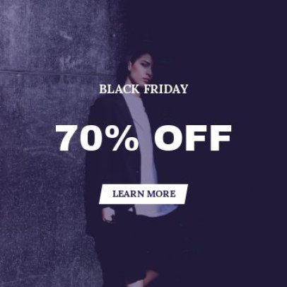 Instagram Post Video Maker for a Clothing Brand's Black Friday Sale 3804