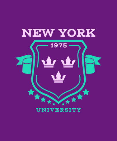 Varsity T-Shirt Design Maker with a Royal Shield Graphic