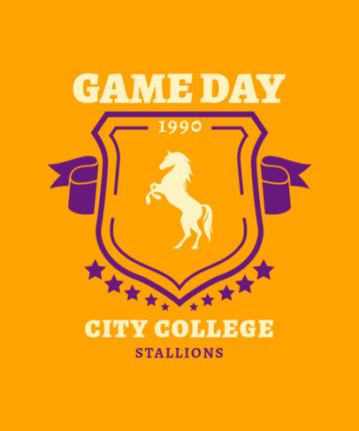 T-Shirt Design Maker for a Special Game with a Varsity Style 4198l