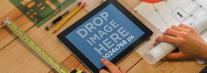 iPad At The Construction Wide