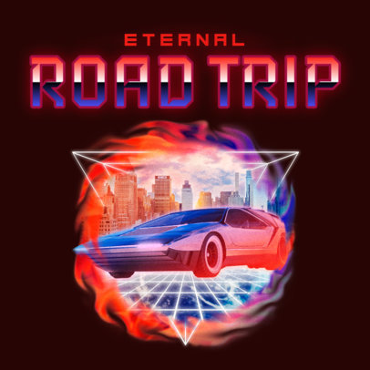 Album Cover Design Generator for Synthwave Musicians