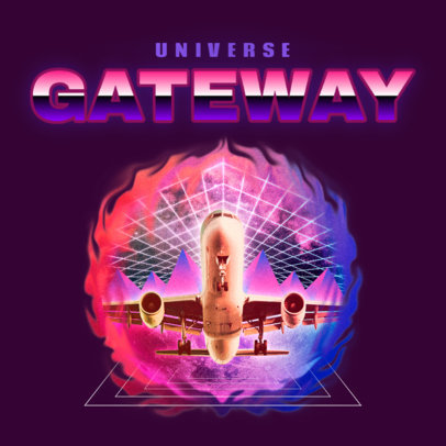 Electronic Music Album Cover Maker With a Retro Style 4771e