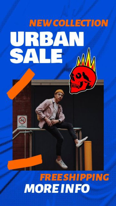 Instagram Story Video Generator for a Streetwear Brand Featuring Trendy Graphics 3814