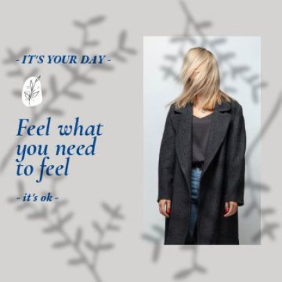 Instagram Post Video Template Featuring a Quote and a Picture 